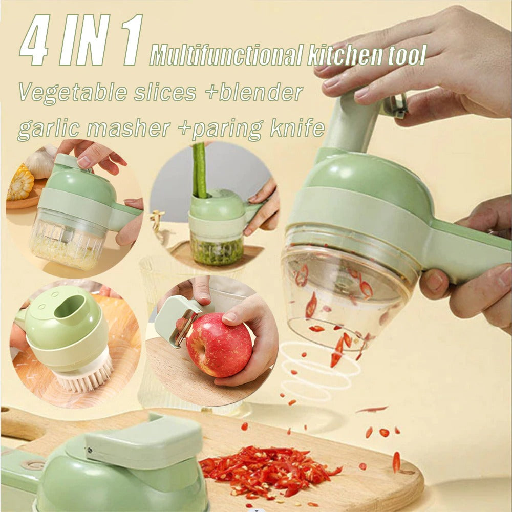 4 IN 1 Handheld Electric Hammer Shape Vegetable Cutter